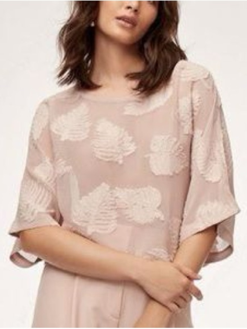 Wilfred Light Purple Lace-Trim top